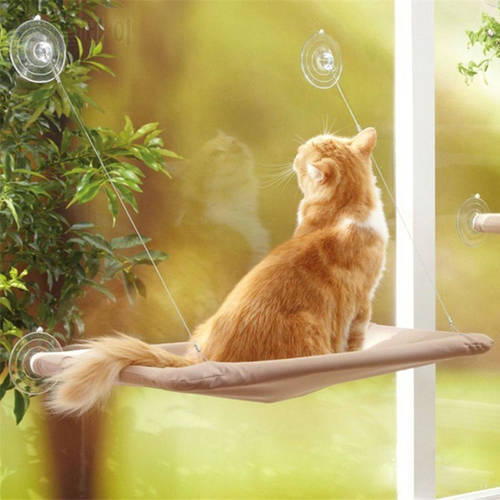Bearing 20kg Cat Hanging Beds Pet Hammock Bed Cat Sunny Window Seat Mount for Cats Kitty Comfortable Cat Pet Bed Shelf Seat Beds