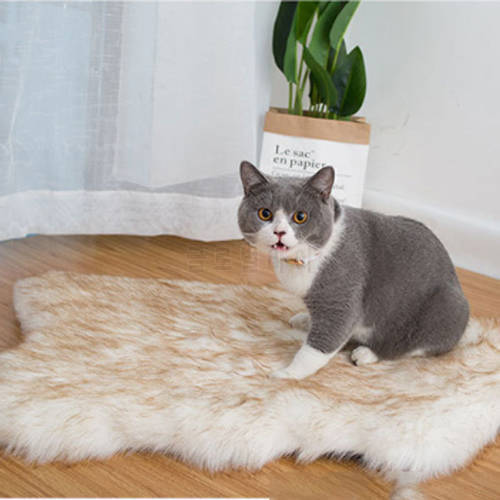 1Pcs Soft Imitation Fur Pet Pad Removable And Ashable Suitable For Four Seasons Cat Kennel Mat For Room Pet Warm Pad For Cat Dog