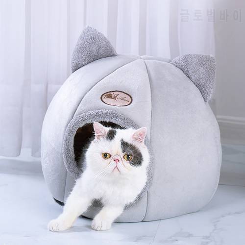 Warm Cathouse Doghouse Kennel Puppy Kitten Litter Bed Winter Soft Pet Cat Dog Tent House Breathable Deodorant Cat Yurt Cage