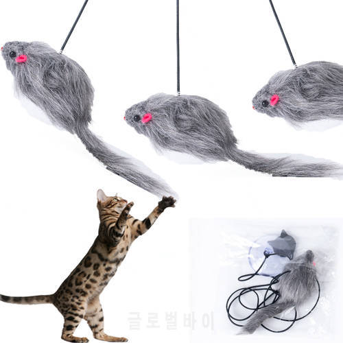 Pet Cat Toy Retractable Hanging Door Type Funny Stick Cat Scratching Rope Lifting Plush Mouse Cat Interactive Toy Cat Accessorie