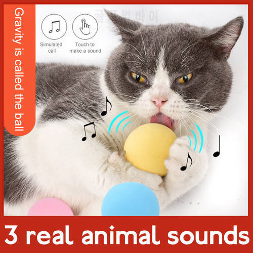 3 Colors Cat Toys New Gravity Ball Smart Touch Sounding Toys Interactive Pet Toys Squeak Toys Ball Toy For Cats Pet Supplies