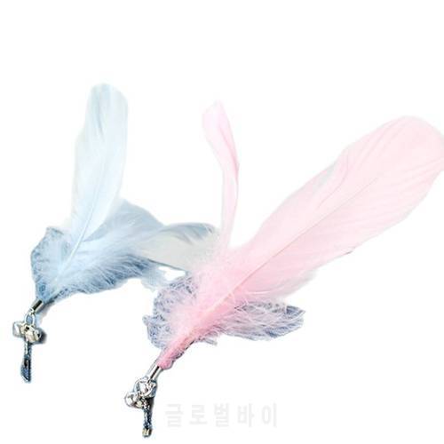 Funny Cat Stick Pendant Fairy Goose Feather Bell Replacement Head Multi-color Applicable To The Market Cat Stick