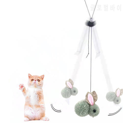 Cat Toy Retractable Hanging Door Type Funny Stick Cat Scratching Rope Cute Cat Toy Funny Cat Stick Pet Supplies Cat Accessories