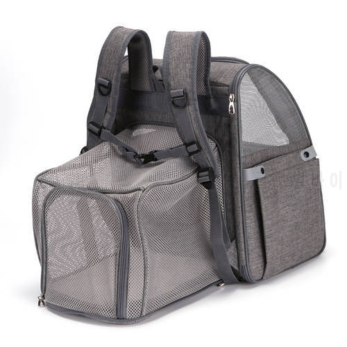 Multifunctions Large Capacity Pet Outdoor Double Shoulders Bags Portable Foldable Puppy Carrier Cat Backpack Accessories