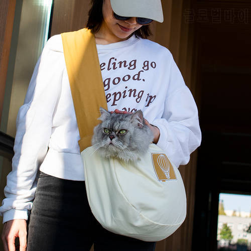 Pet Cat Travel Bag Outdoor Backpack Canvas Satchel Pet Bag Outdoor Shopping Breathable Portable Carrier Puppy Shoulder Bag