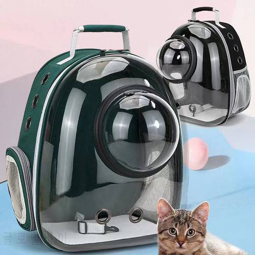 Cat Carrier Bag Outdoor Pet Shoulder bag Carriers Backpack Breathable Portable Travel Transparent Bag For Small Dog Cat Travel