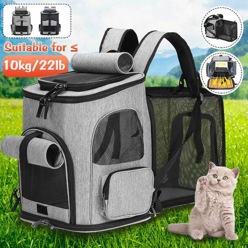 Outdoor Pet Carrier Bag Cat Backpack Breathable Pet Bag Foldable Portable Carrier Bags Comfort Carrier for Small Medium Dog Cat