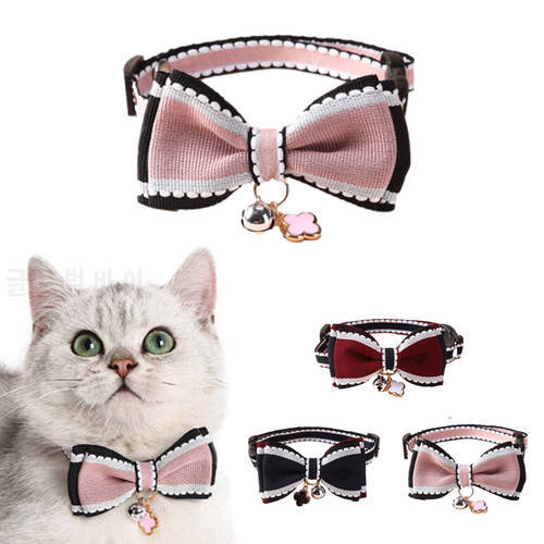 Bow Cat Collar Dog Small Dog Collar Cute Pet Bell Collar Pet Accessories
