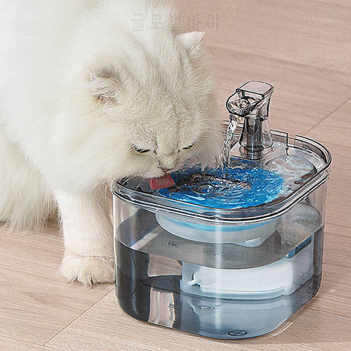 Auto Cat Fountain Running Water Drinker For Cat Dog Automatic Filter Smart Transparent Pet Drinking Dispenser Motion Sensor USB