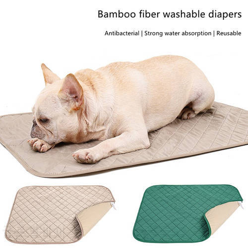 Washable Bamboo Fiber Dog Bed Pet Diaper Mat Waterproof Reusable Training Pad Urine Absorbent Environment Protect Diaper