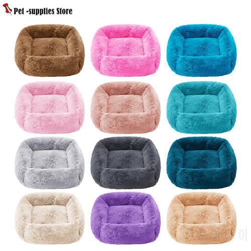 New Square Plush Kennel Pet Sofa Kennel Cat Litter Pad Winter Deep Sleep Plush Kennel Can Be Washed