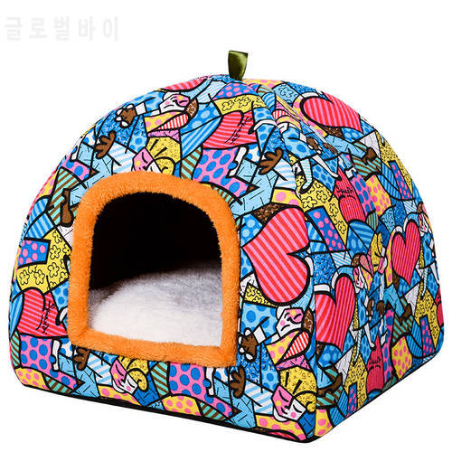 Pet Dog Bed & Sofa Warming Dog House Soft Dog Nest Winter Kennel For Puppy Enclosed Cat Tent Small Medium Dogs Pet Supplies