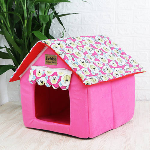 Pet Supplies Doghouse Cathouse Folding Mat All-Season Warm Summer Removable and Washable House Tent Bed Nest