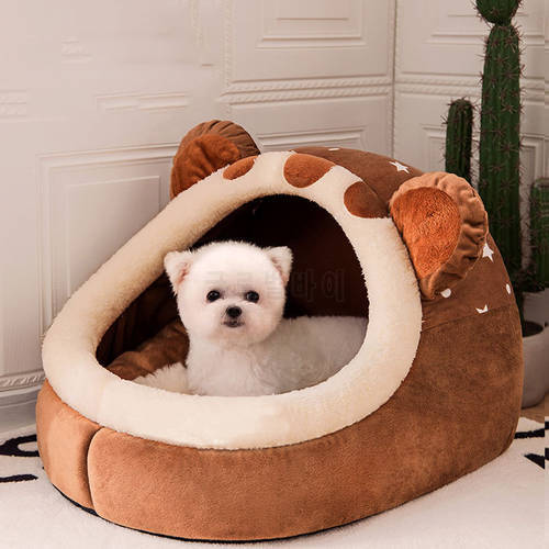 NEW Pet House Puppy Kennel Mat For Dogs Animals Cat Kitten Nest Foldable Small Dogs Basket Teddy Chihuahua Cave Dog Bed