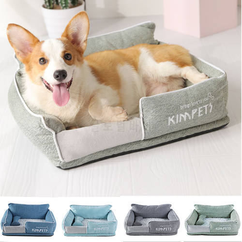 Dog Beds Warm Sleeping Cotton Puppy Bed Detachable Soft Pet Bed for Small Middle Dogs Machine Washable