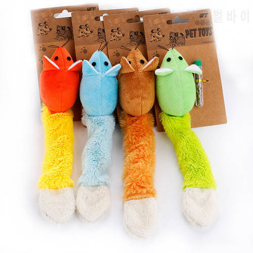 1PCS Plush Mouse Toys For Cats Simulation Mice With Long Tail Catnip Toy Cat For Pets Kitten Accessories