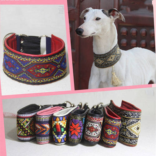 Sheepskin Material Dog Collar Large, Medium and Small Dog Collar Greyhound Greyhound Small Dog Ethnic Leather Collar