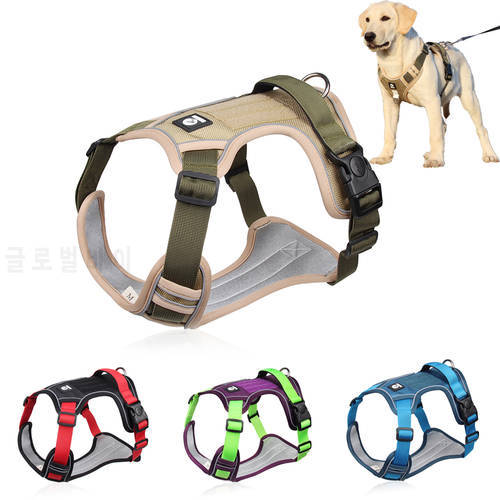 Reflective Pet Dog Harness Vest No Pull Adjustable Dog Harness for Medium Large Dogs French Bulldog Walking Training Harnesses