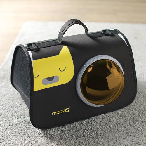 Portable Pet Cat Bag Carrier Single Shoulder Backpack Outdoor Travel Breathable Carrying Handbag Transparent Space Capsule Bag