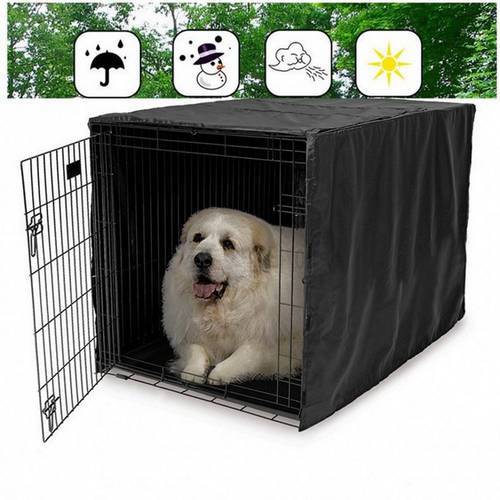 Pet Dog Cat Cage Cover Oxford Dustproof Waterproof Kennel House Protective Sets Outdoor Foldable Small Large Dogs Crate Cover