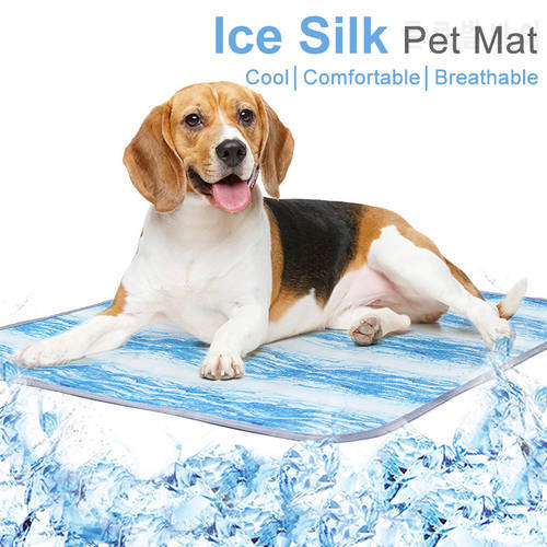 Summer Ice Silk Pet Cat And Dog Mat Can Be Washed Machine Washable Dog Ice Cool Breathable Sleeping Pad Pet Supplies