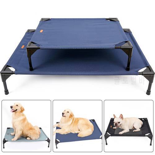 Outdoor Elevated Dog Bed Cooling Raised Pet Cot for Extra Large Medium Small Dogs Portable Camping Pet Bed with Breathable Mesh