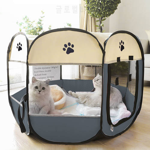 Portable Folding Pet Tent Dog House High Quality Durable Cat Fence For Cats Large Outdoor Dog Bed Cage Pet Playpen Cat