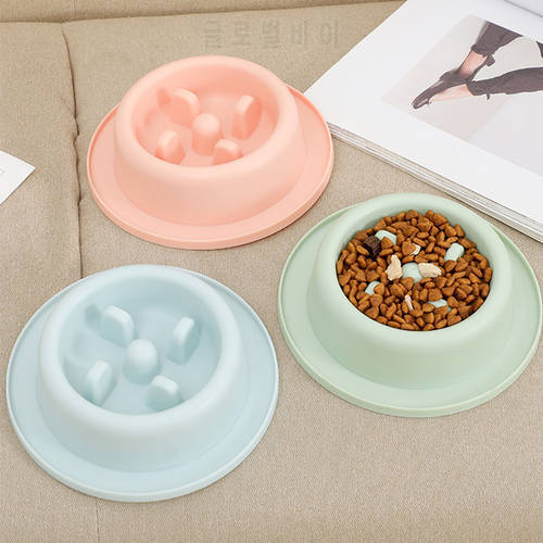Dog Slow Eating Food Bowls Feeder Anti Glutton Gulping Dish Feeding Bowl for Small Medium Dogs Cat Puppy Chiens Product Supplies
