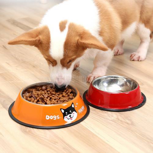 Pet Dog Bowl Kitten Food Water Feeder Stainless Steel Small Dogs Cats Drinking Dish Feeder for Pet Supplies Feeding Bowls