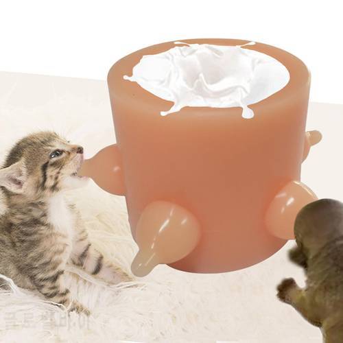 Bubble Milk Bowl Silicone 5 Nipples Kitten Rabbit Puppy Nursing Station Milk Feeder Pet Nursing Bottle