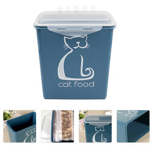 5.8L ABS Sealing Pet Dog Food Holder Plastic Bucket Grain Storage Bucket Fresh-keeping Seal Household Cat Container Accessories