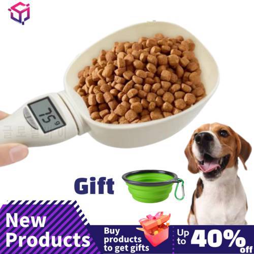 Pet Bowl for Dogs Measuring Spoon Feeder for Cats Electronic Dog Food Dry Food Dispenser Pets Acessorios Spoon Weighing Scale
