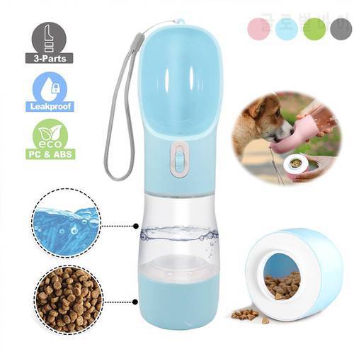 Outdoors Pet Cat Water Bottle For Dog Drinking Feeder with bowl Dog bowl Durable Travel Cat Drinking Dog accessories