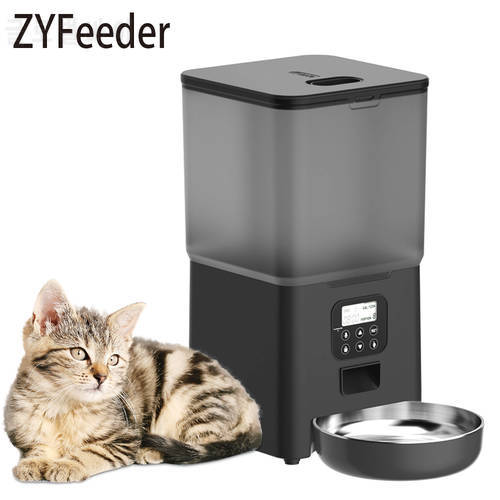 6L Large Capacity Slow Smart Automatic Pet Feeder For Cats Dogs Food Dispenser Pet Feeding Bowl Supplies Visible Granary