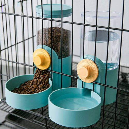 Cat Cage Hanging Automatic Drinking Fountain Feeder Large Capacity Kitten Puppy Rabbit Feeding Bowl Water Drinker Pets Supplies