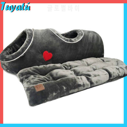 Winter Warm Pet Cat Bed House Cave for Cats Bed Mat Tunnel for Small Dog Beds House for Cats Sofa Pet Winter Products Beds