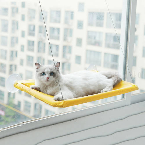 Cute Pet Hanging Beds Cat Sunny Window Seat Mount Pet Cat Hammock Comfortable Cat Pet Bed Shelf Seat Beds