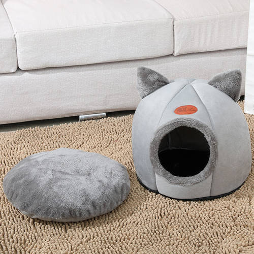 New Deep Sleep Comfortable Cat Bed Four Seasons Universal Small Dog House Pet Tent Cave Bed Removable And Washable