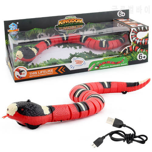 Automatic Electronic Snake Smart Sensing Interactive Cat Toys Realistic USB Rechargeable Kitten Toys For Dog Pet Cat Accessories