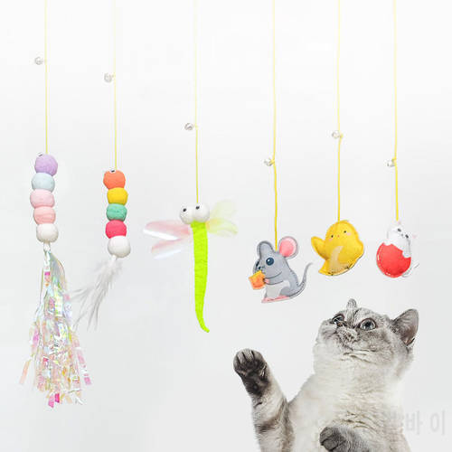Simulation Caterpillar Cat Toy Cat Scratch Rope Mouse Funny Self-hey Interactive Toy Retractable Hanging Door Type Pet Supplies