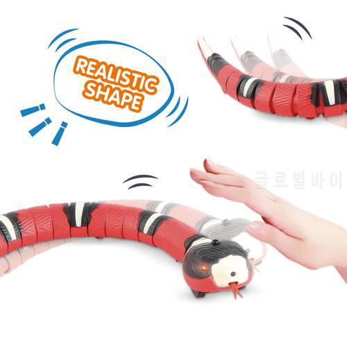 Creative Smart Sensing Cat Toys Electric Snake Interactive Toys USB Charging Teasering Toys for Cats Dogs Pet Cat Accessories