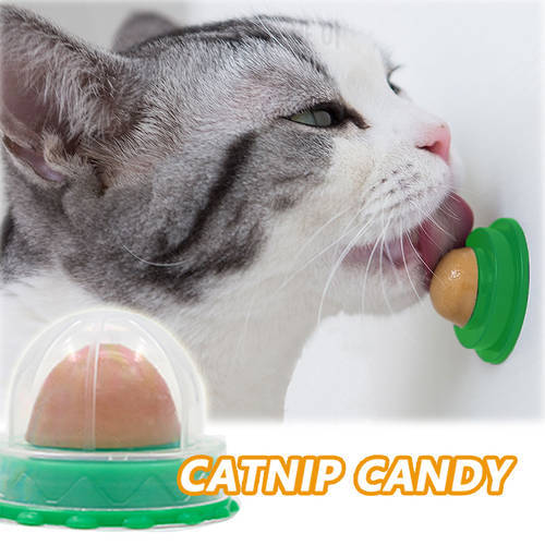 Cats Natural Catnip Ball Healthy Nutrition Pet Snacks Energy Ball Safe Lick Candy Vitamin Pudding Catnip Lollipop Toys For Cats