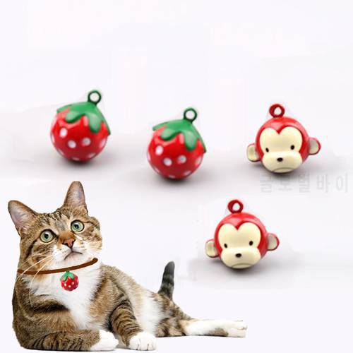 1Pcs Pet Bell Cat Dog DIY Crafts Collar Accessories For Rabbit Dogs Pet Supplies Cute Strawberry Bell for Wedding Party Decors