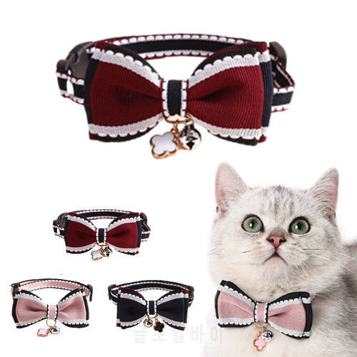 Bow Cat Collar Dog Small Dog Collar Cute Pet Bell Collar Pet Accessories