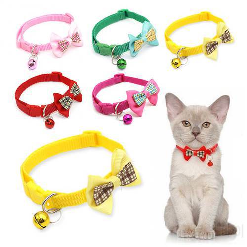 Nylon Adjustable Pet Collar Crystal Bell Dog Cat Easy To Use Buckle Pets Decoration Accessories For Dog Cat Collar Accessories