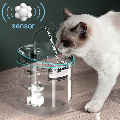 Cat Water Fountain For Cat With Automatic Sensor Pet Drinking Fountain For Cats Dogs Water Dispenser Auto Drinking Fountain