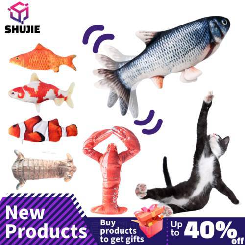 2022 Upgraded Bounce Fish Cat Toy Usb Charger With Catnip Bag Interactive Swing Fish Catnip Toy Interactive Toy For Cat Movement