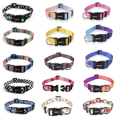Detachable Nylon Floral Dog Collar With Padded Colorful Pet Supplies New Personalized Dog Reflective Strip Foreign Trade