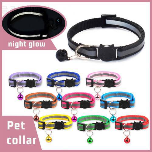 Reflective Cat Collar Dog Collar Night Safety Light Up Adjustable Dog Necklace Pet Collar For Cats Small Dogs Cat Accessories