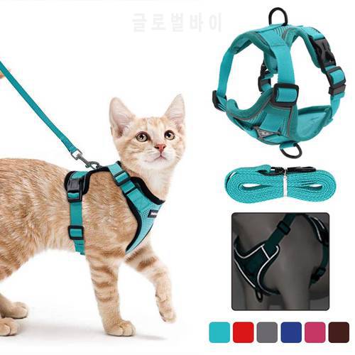 Breathable Small Dog Pet Harness and Leash Set Puppy Cat Vest Harness Collar for Chihuahua Pug Bulldog Cat Arnes Perro Supplies